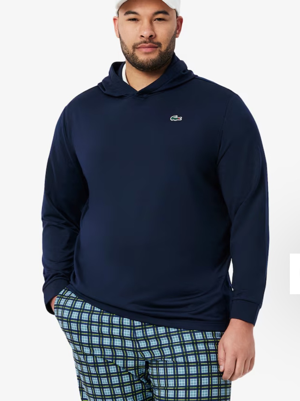 Lacoste Men's Navy Hooded Long Sleeve Pullover